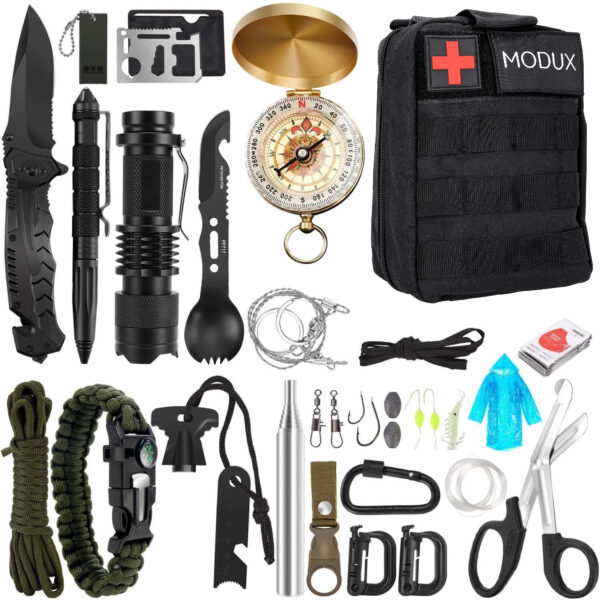 Taktinis išgyvenimo rinkinys “Survival bag” Modux 40-In-1