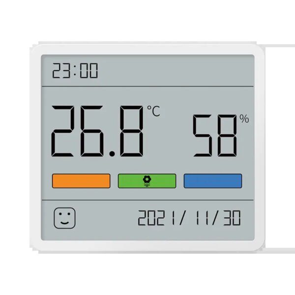 Skaitmeninis termometras ir drėgmės matuoklis su LCD ekranu