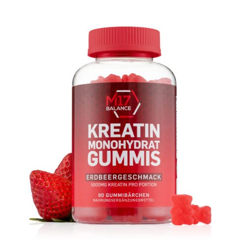 Kreatino Monohidrato Guminukai Strawberry 5000mg - 90 vnt.