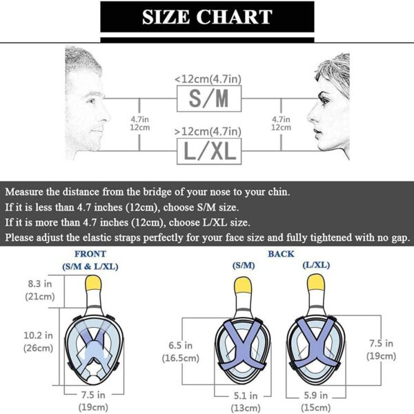 Viso veido nardymo kaukė su ausų kamštukais