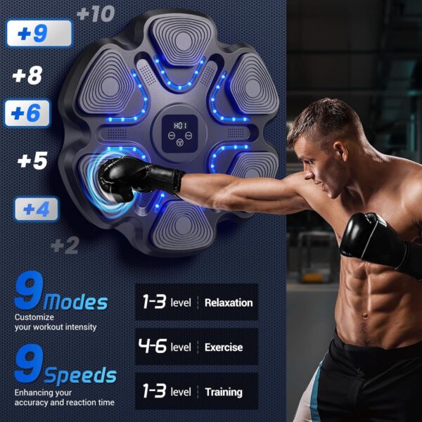 LED Bokso Treniruoklis su Pirštinėmis (Bluetooth versija)