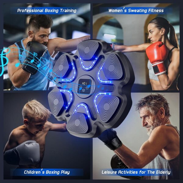 LED Bokso Treniruoklis su Pirštinėmis (Bluetooth versija)