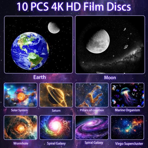 360° besisukantis žvaigždžių planetariumas projektorius (2025 m. versija)