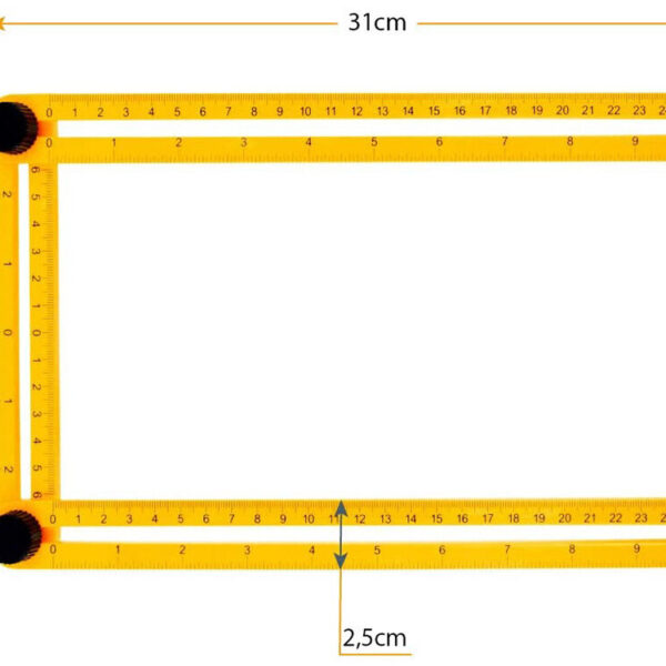 Daugiafunkcinė kampinė liniuotė