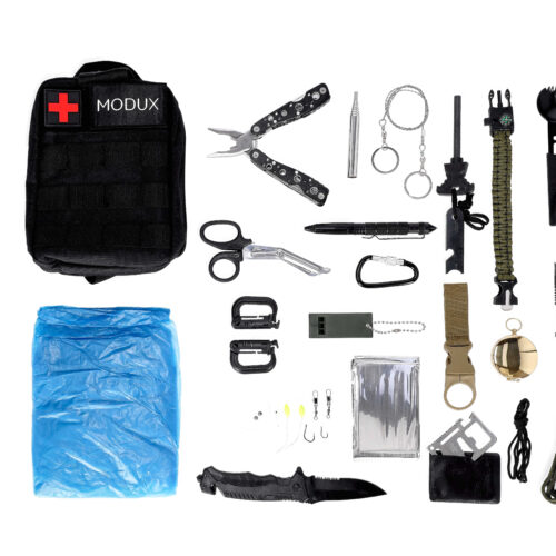 Taktinis išgyvenimo rinkinys “Survival bag” Modux 40-In-1