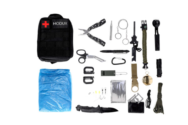 Taktinis išgyvenimo rinkinys “Survival bag” Modux 40-In-1