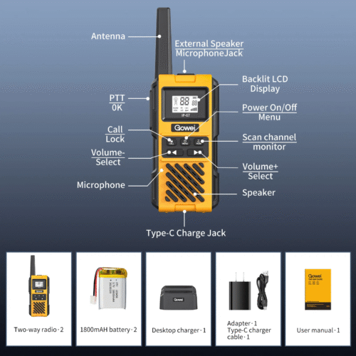 Gaswei G1 Pro IP67 radijo stotelės racijos (2 vnt.)