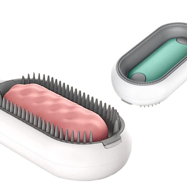 Silikoninis kačių ir šunų kailio šepetys 3in1