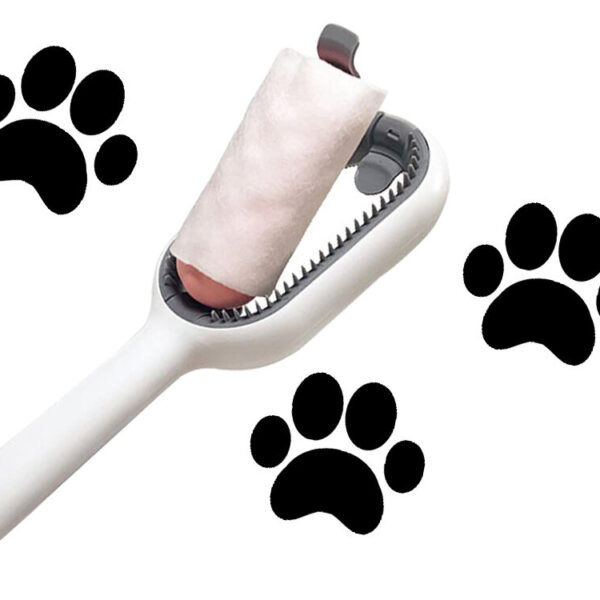 Silikoninis kačių ir šunų kailio šepetys 3in1